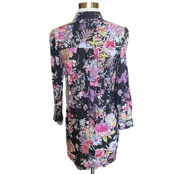 Maeve Anthropologie Floral Button Down With Shirttail Hem - Picture 5 of 10